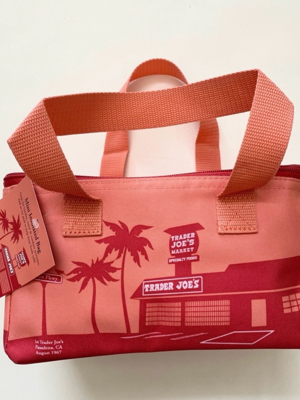 Trader Joe's Coral lunch tote brand new